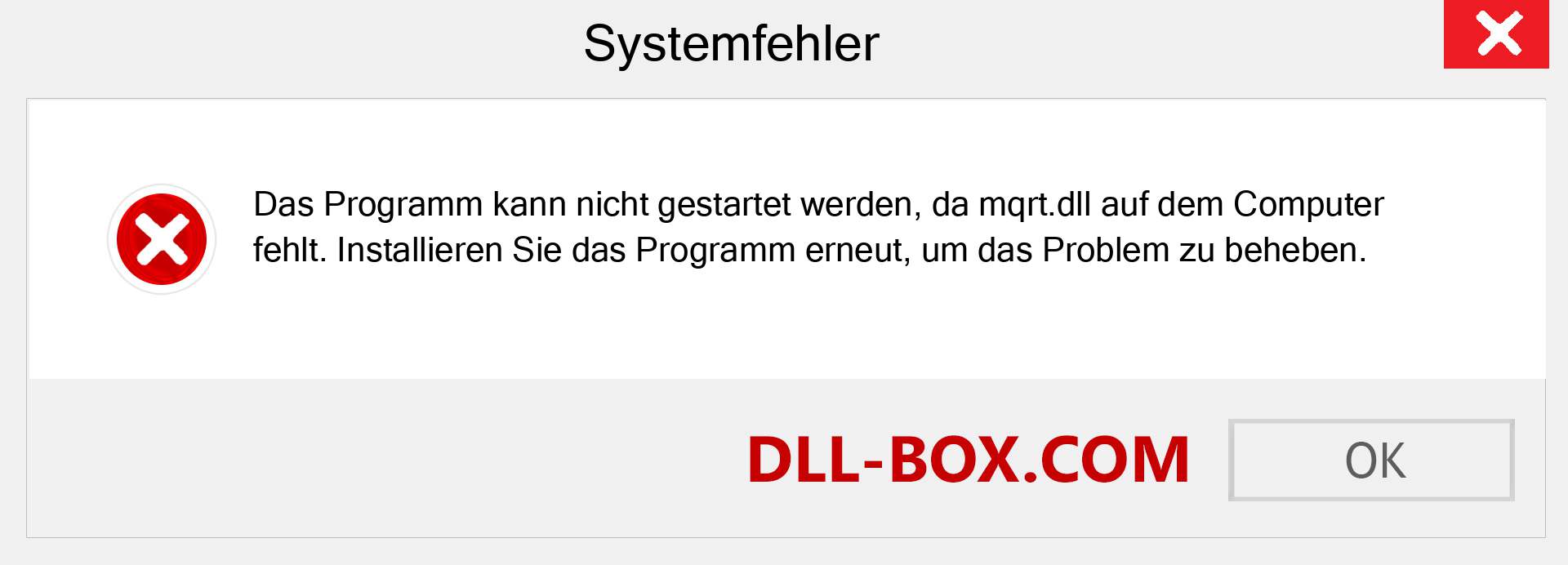 mqrt.dll-Datei fehlt?. Download für Windows 7, 8, 10 - Fix mqrt dll Missing Error unter Windows, Fotos, Bildern